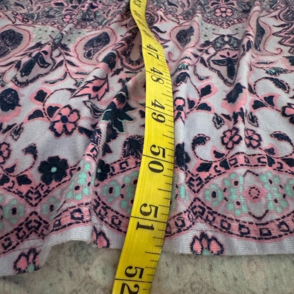 Loveappella Lauryn Maxi dress blues/pinks open keyhole type back stretch NWOT MP - Picture 11 of 11